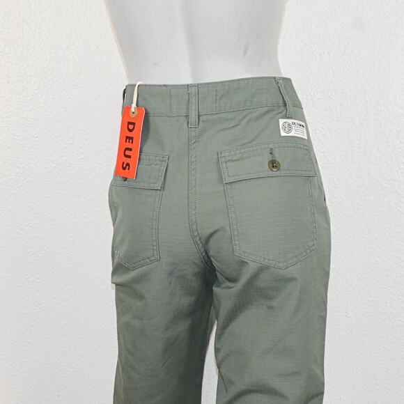 Deus Ex Machina Women's Mona Ripstop Pants in Lichen Green size Small NWT - Picture 12 of 13